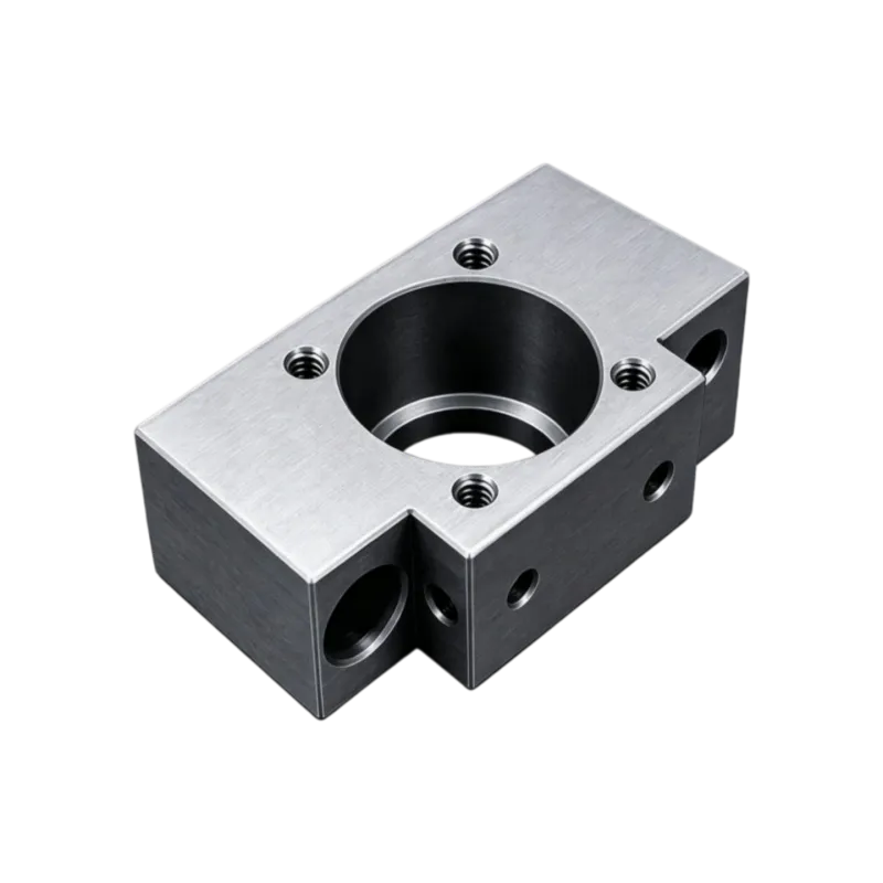Custom CNC-machined ball screw support housing