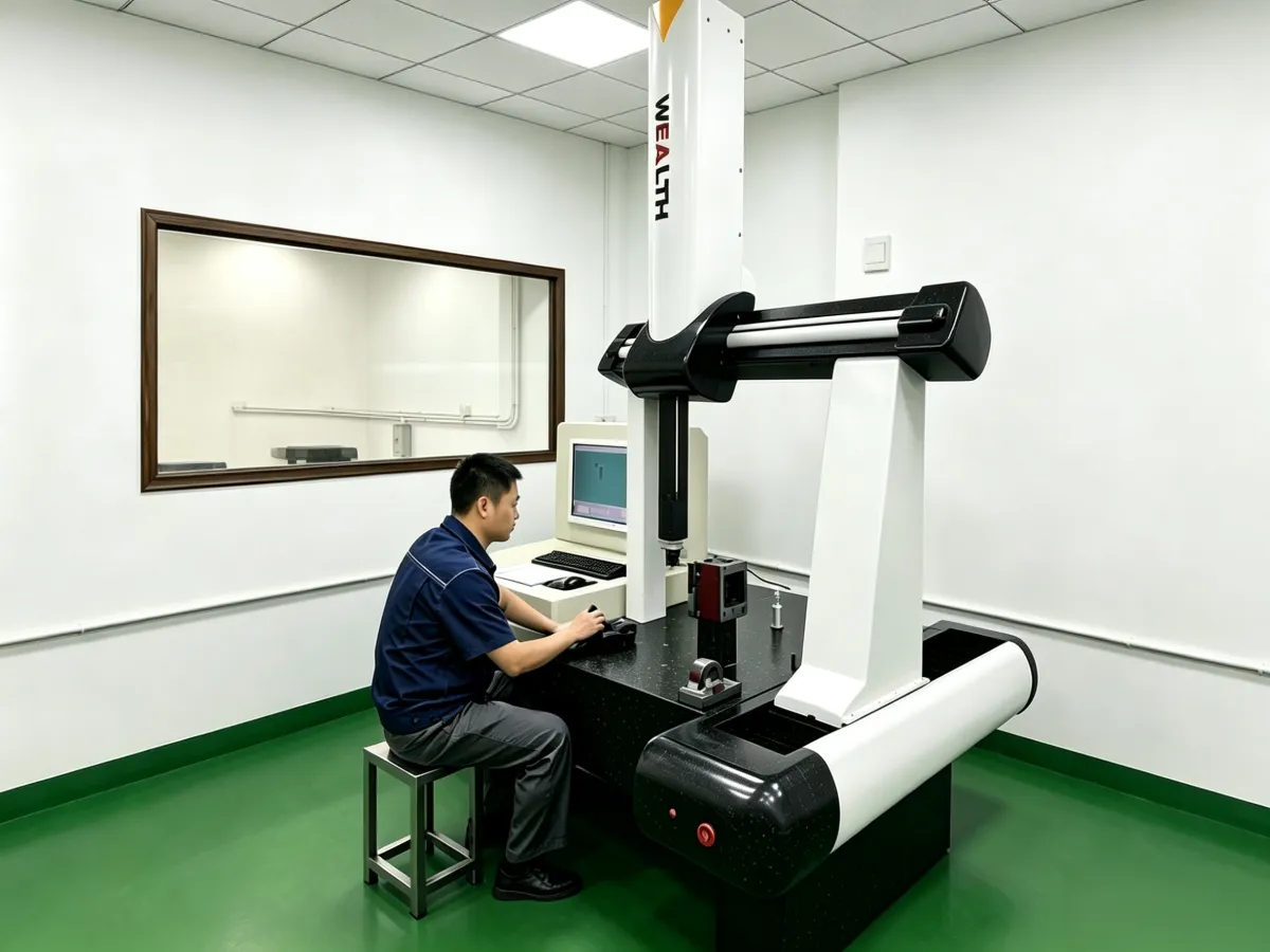 CMM inspection of precision CNC motor mount components